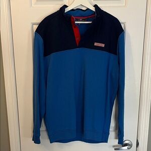 Vineyard Vines Two-Tone Blue Pullover